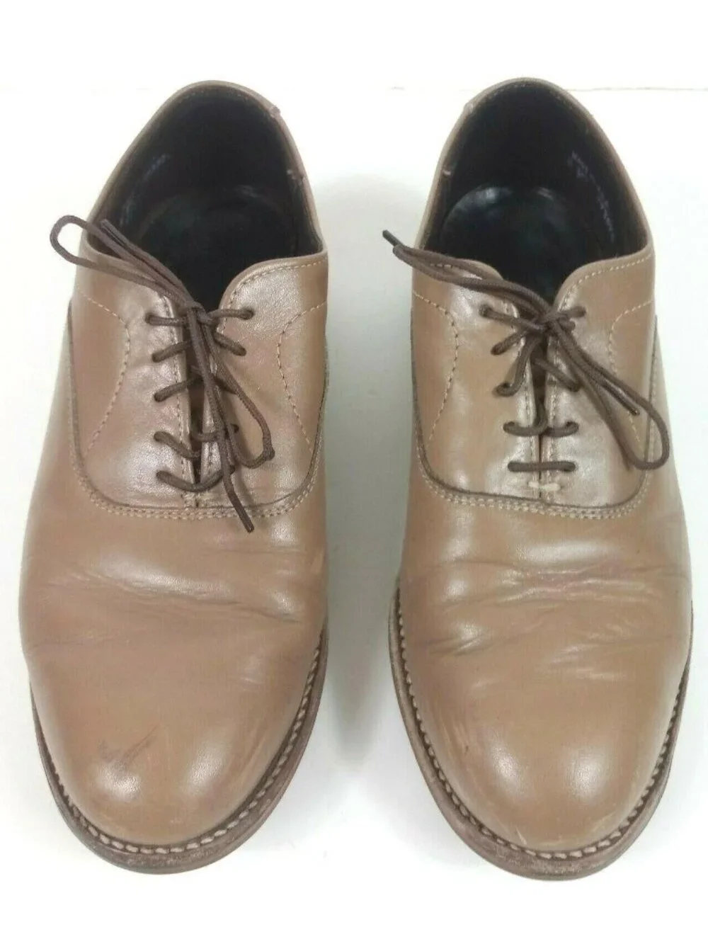 Dexter Vintage Leather Oxford Shoes Mens 8WW Brown Made In USA Career Work